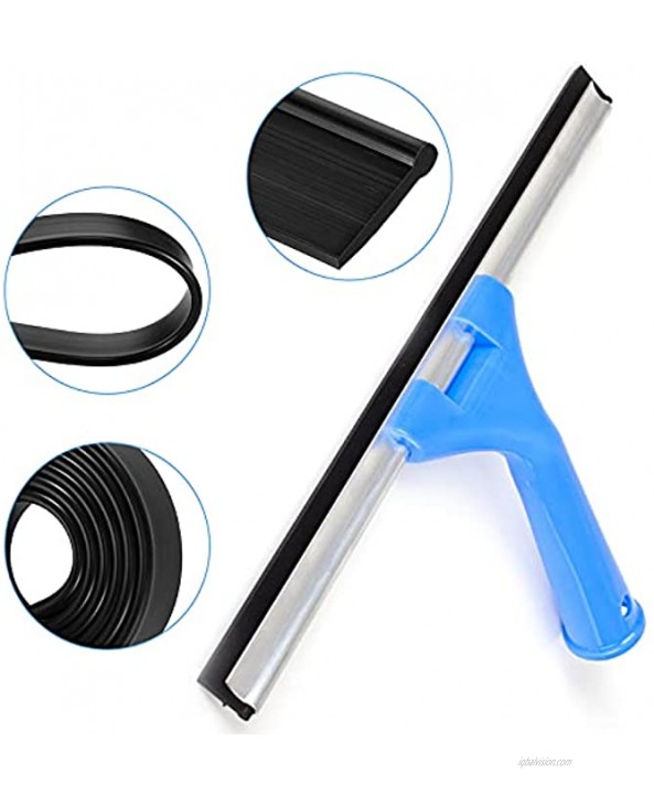 2 Pieces Replacement Floor Squeegee Rubber Window Squeegee Refill Silicone Glass Squeegee Refill Car Window Washing Squeegee Replacement for Shower Windows Doors Glass 41 Inches