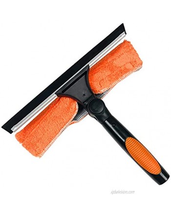 Buyplus Window Squeegee Cleaning Tool Squeegee Cleaner for Windows Glass Car Windshield 2-in-1 Squeegee and Scrubber Sponge Washing Kit