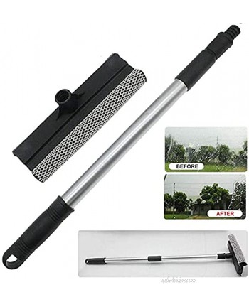 Car Squeegee Windshield Wash Cleaner Extendable Window Squeegee Cleaning Tool Scrubber Brush Wiper Sponge with Long-Reach Handle Unique Pivoting Head Window Glass Cleaner for Glass Shower Windshield