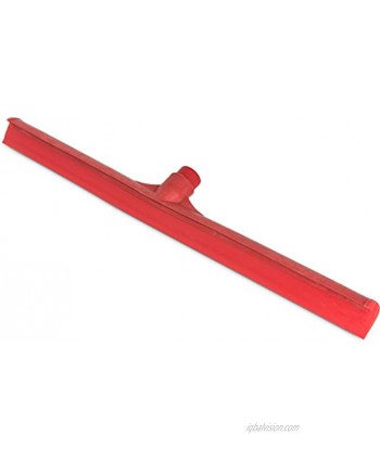 Carlisle 3656805 Solid One-Piece Foam Rubber Head Floor Squeegee 24" Length Red Case of 6