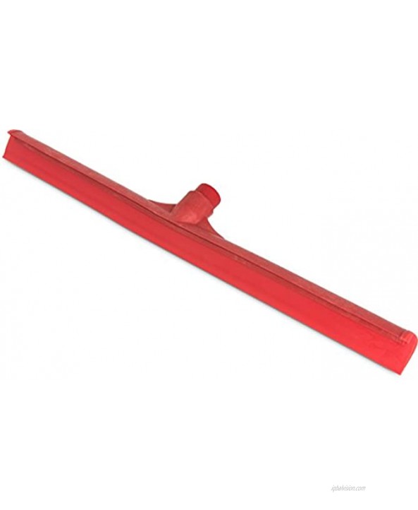 Carlisle 3656805 Solid One-Piece Foam Rubber Head Floor Squeegee 24 Length Red Case of 6
