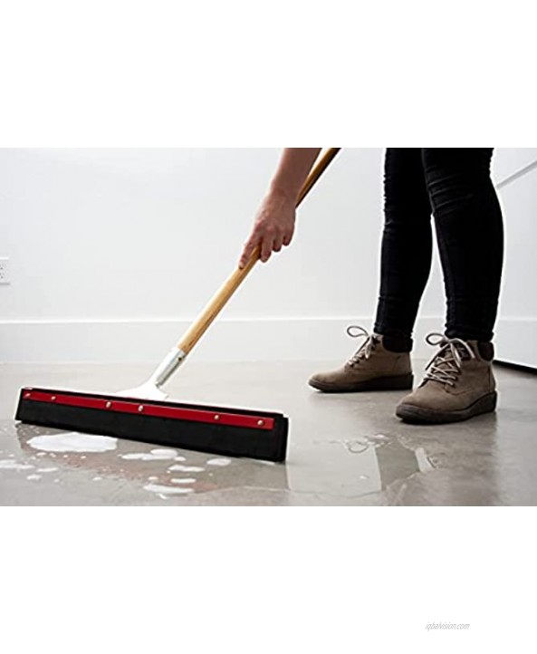 Carlisle 4008200 Flo-Pac Double Foam Rubber Neoprene Floor Squeegee with Steel Frame 24 Overall Width Case of 6