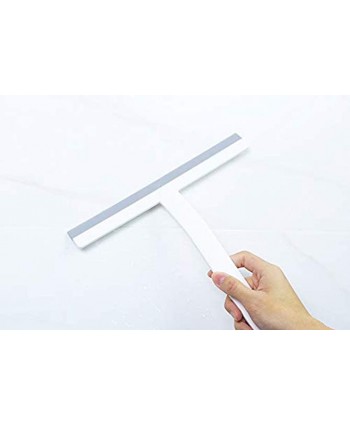 CLOWNFISH 3 Pack Shower Squeegee with Hook Silicone Blade Window Squeegee for Shower Glass Doors Tiles Bathroom Wall Mirrors Pack of 3 9.8inch Long Bathroom Accessories