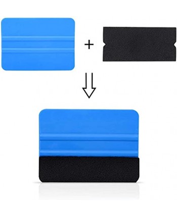 EHDIS Self-Adhesive Squeegee Fabric Felt Edge for 4 inch Squeegee Tool Scratch Free Soft Wet Dry Felt for Car Wrapping Scraper Felt Squeegee Tool 10PCS Pack