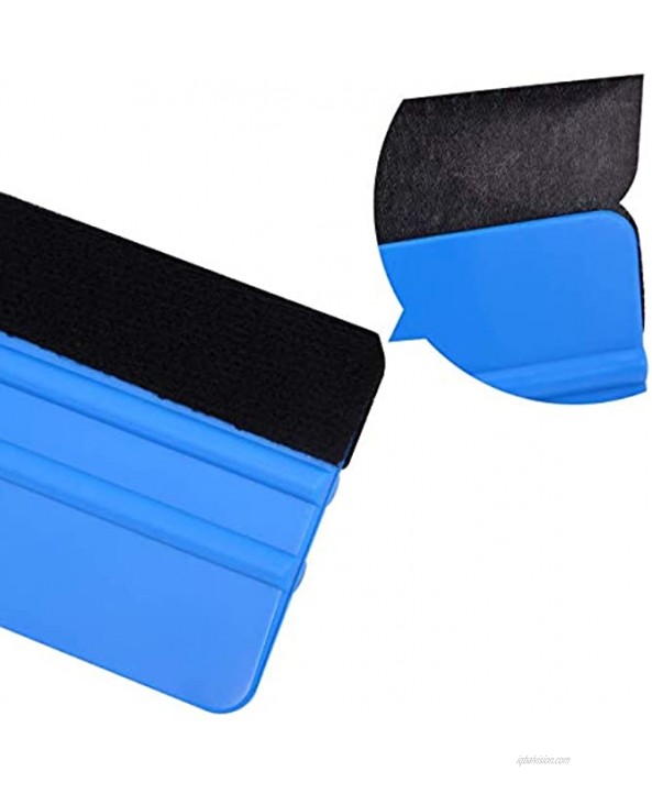 EHDIS Self-Adhesive Squeegee Fabric Felt Edge for 4 inch Squeegee Tool Scratch Free Soft Wet Dry Felt for Car Wrapping Scraper Felt Squeegee Tool 10PCS Pack
