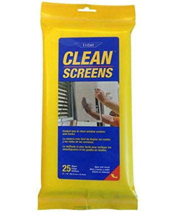 Ettore Clean Screens 25 Wipes Per Pack 1
