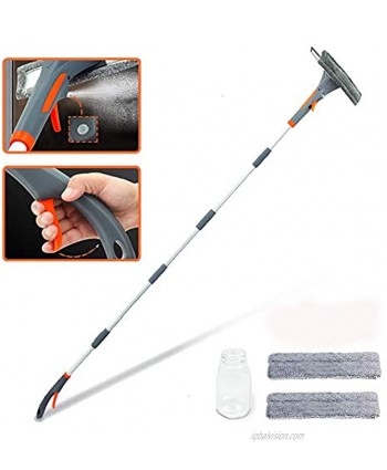 Extendable Window Squeegee with Spray 3 in 1 Window Squeegee Cleaner 76'' Window Cleaning Equipment Kit for Indoor Outdoor High Window2 PAD[2020 Upgrade]
