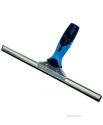 Moerman 21056 18" Pro Stainless Steel Window Squeegee with 2 Component Anti-Slip Comfort Grip Dura-Flex Rubber Blade