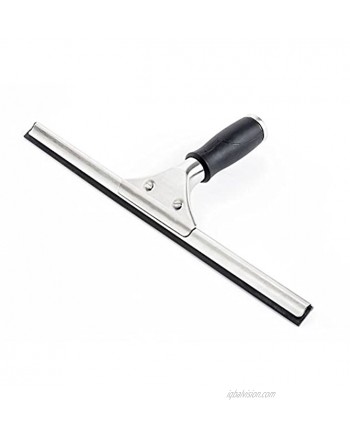 Moerman 21066 18" Pro Stainless Steel Window Squeegee With Ergonomic Rubber Grip Dura-Flex Rubber Blade 18 Inch