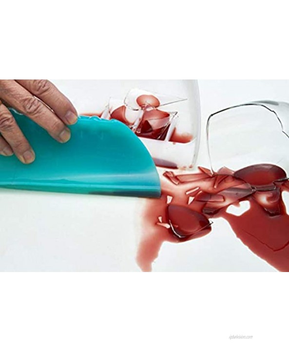 One Pass Gelblade 100% Silicone 9″ Waterblade with Collection Pan with Liquid Pour Off Opening for Kitchen Bath & Auto