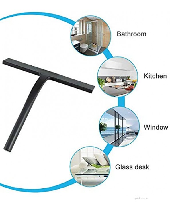 Shower Squeegee 9 Inch Silicone Shower Squeegee with Hook Clear Glass Wall Cleaner for Shower Glass Mirror & Bathroom
