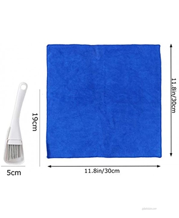 Shower Squeegee Cleaning Brush Microfiber Cleaning Cloth 3 in 1 for Shower Doors Windows Glass Doors Home Office Cleaner Streak-Free Glass