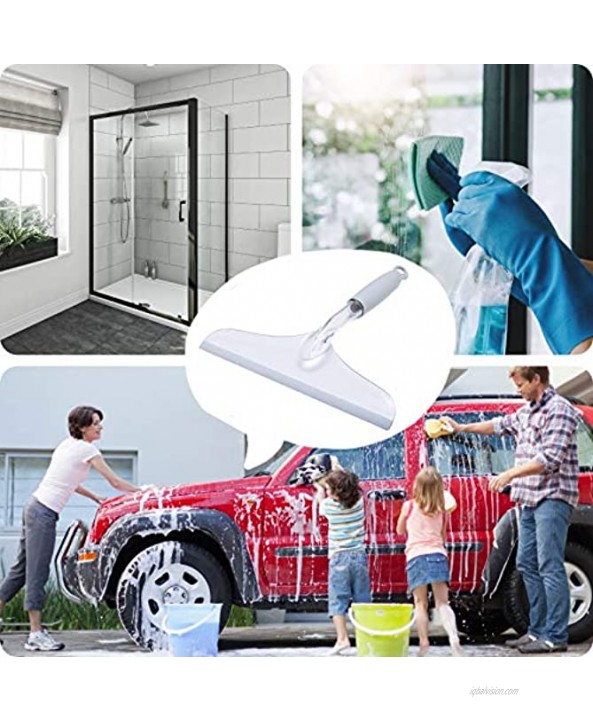Shower Squeegee for Bathroom Shower Glass Doors Rubber Window Cleaner Squeegee Plastic Car Windshield Cleaning Squeegee
