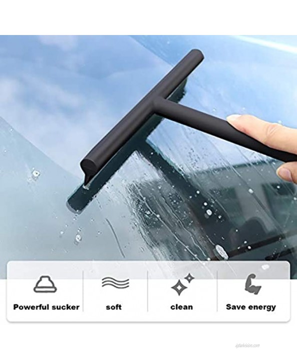 Shower Squeegee with Silicone Suction Cup,Window Glass Wiper Scraper Cleaner,Bathroom Scrapers Window Cleaners,Kitchen Car Windshield Cleaning Squeegee