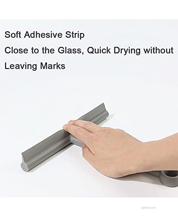 Silicone Glass Cleaner Shower Window Squeegee Handheld Wiper with Sucker for Bathroom Mirrors Kitchen Car Windshield Shower Door