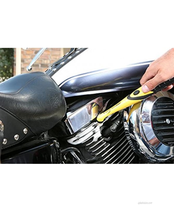 SonicScrubber Pro Detailer Cleaning Brush Kit for Cars Bikes Boats Yellow