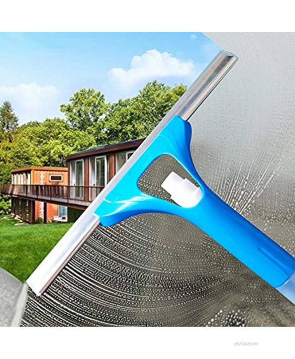 Ulihome Window Squeegee Cleaning Tool Squeegee Window Cleaner with Spray Head and Scrubber Window Washing Kit with Extension Pole Outdoor Glass Washer for Shower Car and High Windows 58 inches
