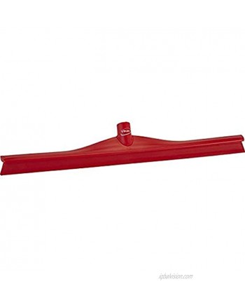 Vikan 71604 Rubber Polypropylene Frame Single Blade Squeegee 24" Red
