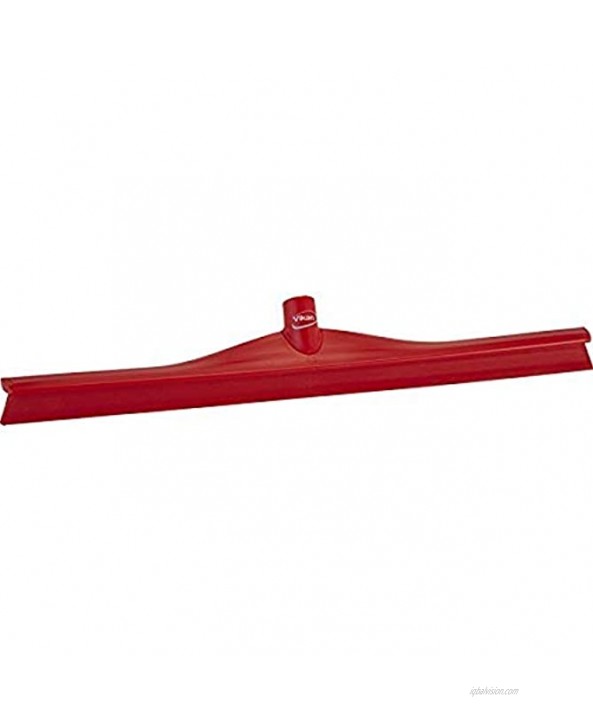 Vikan 71604 Rubber Polypropylene Frame Single Blade Squeegee 24 Red