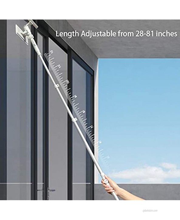 Window Squeegee with Scrubber Up to 81 inch Length Adjustable Tomorotec Professional Telescopic Squeegee Window Cleaner for Shower Doors Bathroom Window and Car Glass
