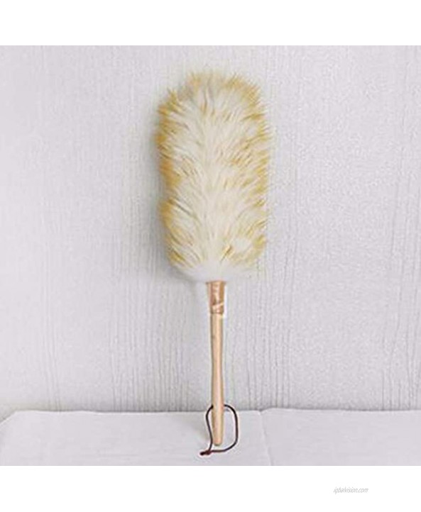 1pcs Lambswool Dusters With Wood Handle & Hanging Rope For Cleaning Lambswool Duster