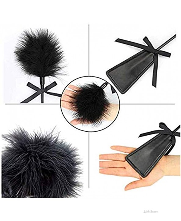 2 in 1 Real Feathers Feather Duster Sexy Feather Sleeping Mask Satin Eye Mask Women Cosplay Props Accessories