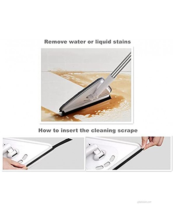 92 Inches Long Handle Microfiber Dust Mop Cleaner for Cleaning Wall Ceiling Washer and Baseboard Duster with Adjustable Extended Pole and 6 Removable Washable Head Pads