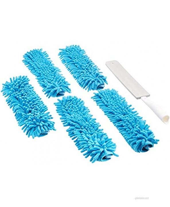 Basics Chenille Duster 5 Pads Blue and White