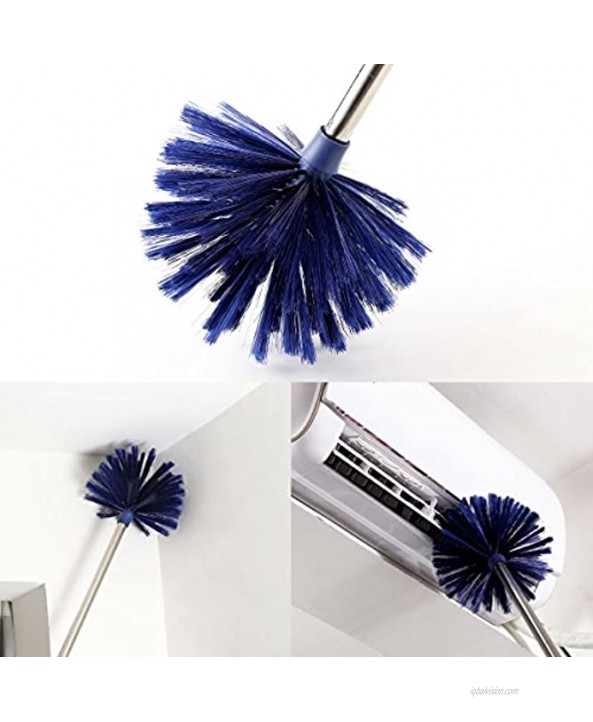 Cobweb Duster MEIBEI Removable and Washable Ceiling Fan Duster with Long Handle-72.1 Non-Scratch Bristles Cobweb Brush for Cleaning High Ceiling Book Shelve Curtain Rod