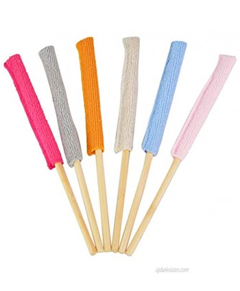 HOME-X Microfiber Dusting Sticks Multi-Color Detail Dusters for Cleaning Set of 6 10 1 2" L