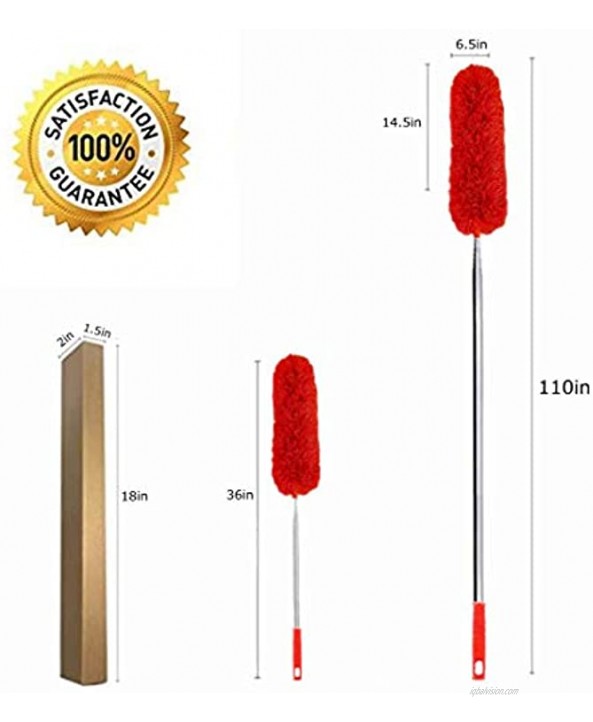 Long Handle Duster high Duster Feather Duster extendable dust Remover Fan Cleaner Feather dusters Cleaning telescoping Duster Ceiling Duster Size: 9 Foot. 110 Inches Long!! Blue red