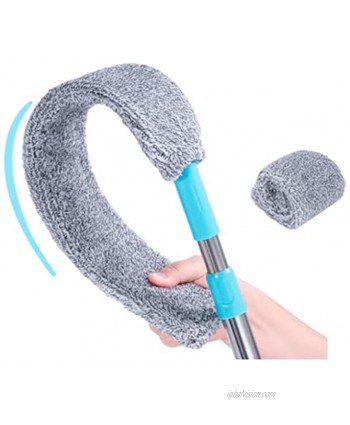 Microfiber Duster & Replace Head Suit,Household Items,Bendable Crevice Brush,Adjustable Handle,Washable Gap Cleaning,Suitable for Ceiling Fans,crevices,Furniture and Cars