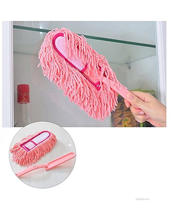 Microfiber Hand Duster Microfiber Dusting Brush with Hand Washable Detachable Duster Head & Plastic Handle
