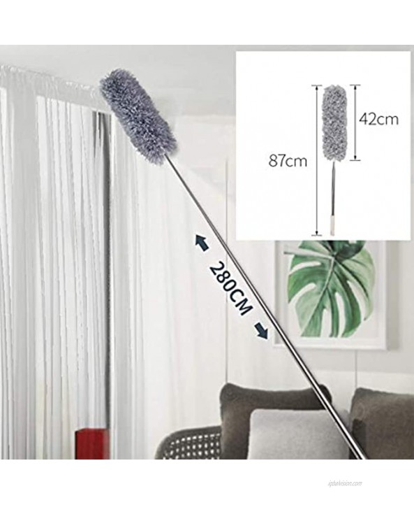 Microfiber Telescoping Duster for High Ceiling Good Grips Microfiber Extendable Duster Extra Long 100 Inches Extendable Dusters Ceiling Fan Cleaner for Baseboards Cars Vents