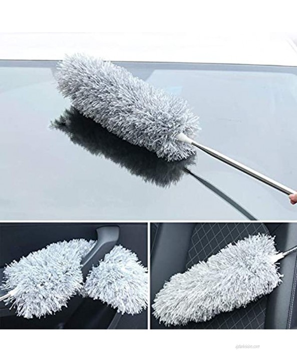 Microfiber Telescoping Duster for High Ceiling Good Grips Microfiber Extendable Duster Extra Long 100 Inches Extendable Dusters Ceiling Fan Cleaner for Baseboards Cars Vents