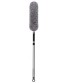 MR.SIGA Lint Free Microfiber Extendable Duster Stainless Steel Handle Washable Duster for Household Cleaning Grey