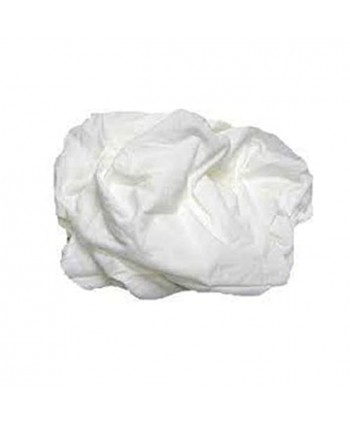 Pro-Clean Basics White T-Shirt Cloth Rags: 1 lb. Bag A99305