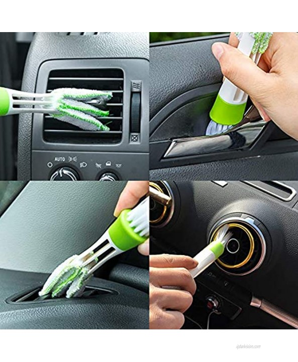SENHAI 3 Pcs Car Duster Cleaning Brush Soft Dusting Tool Blinds Mini Duster for Car Home Kitchen Keyboard Use