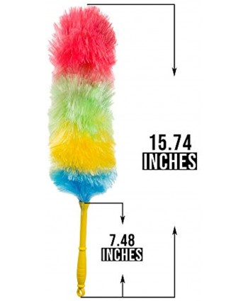 Soft Dusting Brush Pack of 2 Flexible Cleaning Dusters Rainbow Duster Cleaner