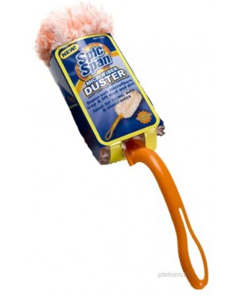 Spic and Span Kleen Maid 00849 Orange White One Size Microfiber Head Duster with Collapsible Handle