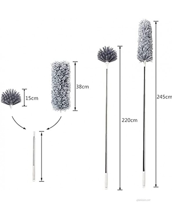 YPCC 5PCS Microfiber Duster with Extension Pole,Bendable Telescopic Duster Household Sofa Dust Brush Home Use Clean Tools