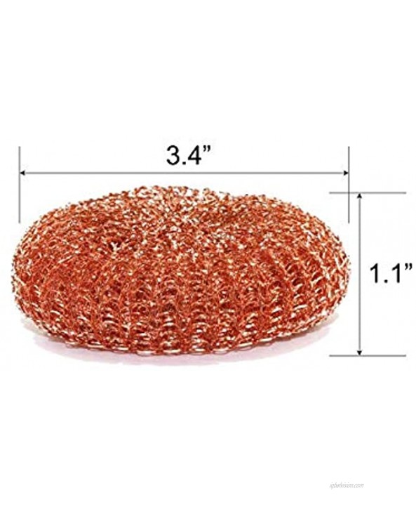 12 Pack Copper Coated Scourers by SCRUBIT – Scrubber Pad Used for Dishes Pots Pans and Ovens. Easy scouring for Tough Kitchen Cleaning.