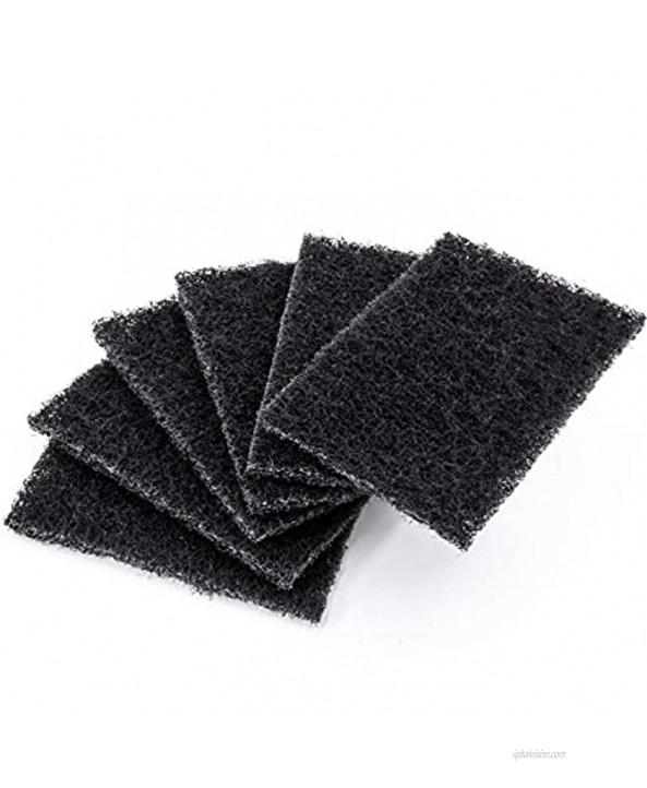 6 Commercial Grade Griddle Cleaner Pads Clean Grease from Metal Grills Stainless Steel Flat Tops Cast Iron and Chrome Cooktops Heavy Duty Grit Scouring Polishing Pads