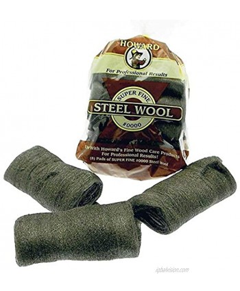Howard 210493 STWL Grade 0000 Steel Wool 8Pk