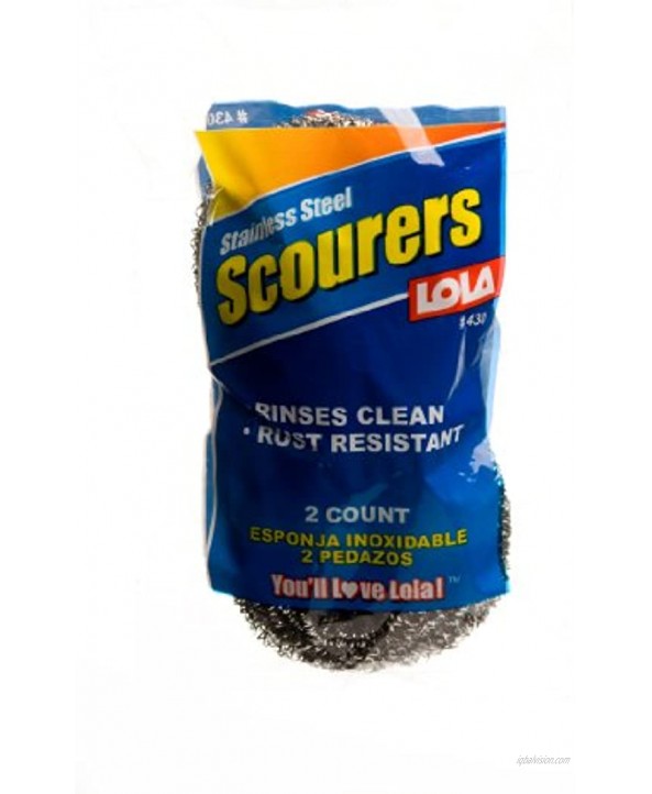 LOLA 430 Stainless Steel Scourers 12-Pack