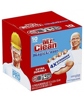 Mr. Clean Magic Eraser Extra Durable Bathroom Shower and Oven Cleaner Cleaning Pads with Durafoam 10 Count