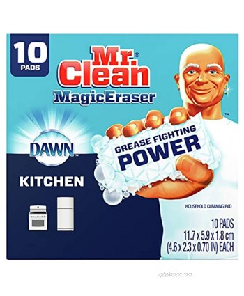 Mr. Clean Magic Eraser Kitchen and Oven Cleaner with Dawn Cleaning Pads with Durafoam 10 Count