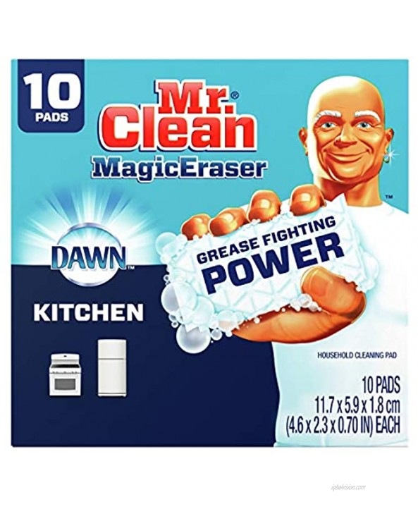 Mr. Clean Magic Eraser Kitchen and Oven Cleaner with Dawn Cleaning Pads with Durafoam 10 Count