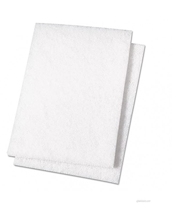 Premiere Pads PAD 198 Light Duty Scouring Pad 9 Length by 6 Width White Case of 20