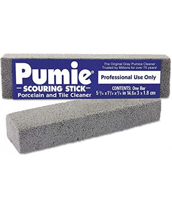 PUMIE Heavy Duty Scouring Sticks JAN-12 by United States Pumice Co Cleans Porcelain Ceramic Tile Concrete Masonry and Iron Institutional Pack of 12 Bars,